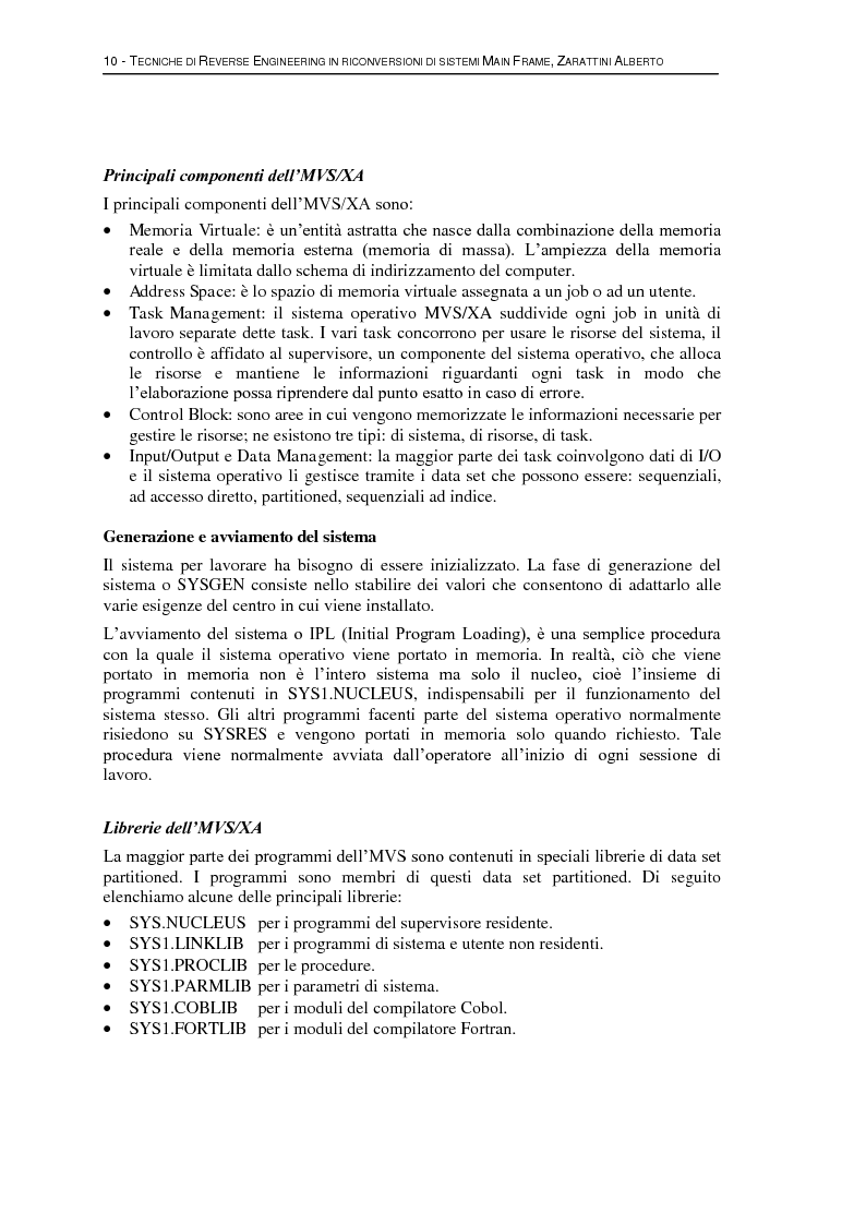 Anteprima della tesi: Tecniche di reverse engineering in riconversioni di sistemi main frame, Pagina 9