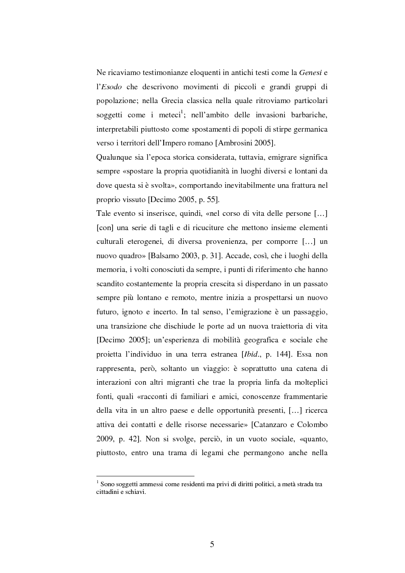 Anteprima della tesi: Migrazioni al femminile. Il caso del lavoro domestico, Pagina 6