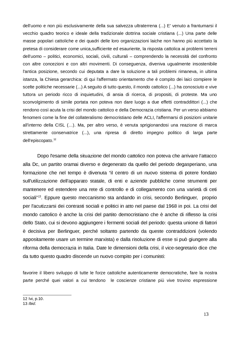 Anteprima della tesi: Berlinguer e i Cattolici 1972-84, Pagina 10
