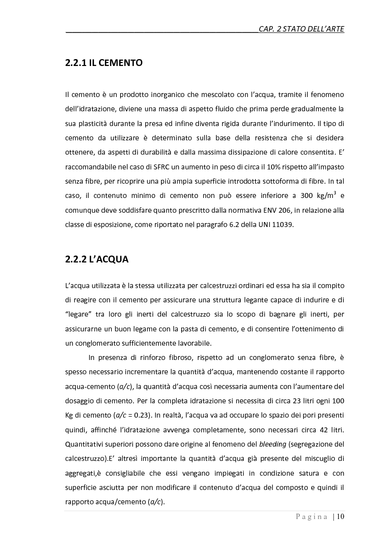 Anteprima della tesi: Studio sperimentale sul comportamento del calcestruzzo fibrorinforzato sottoposto a fatica, Pagina 8