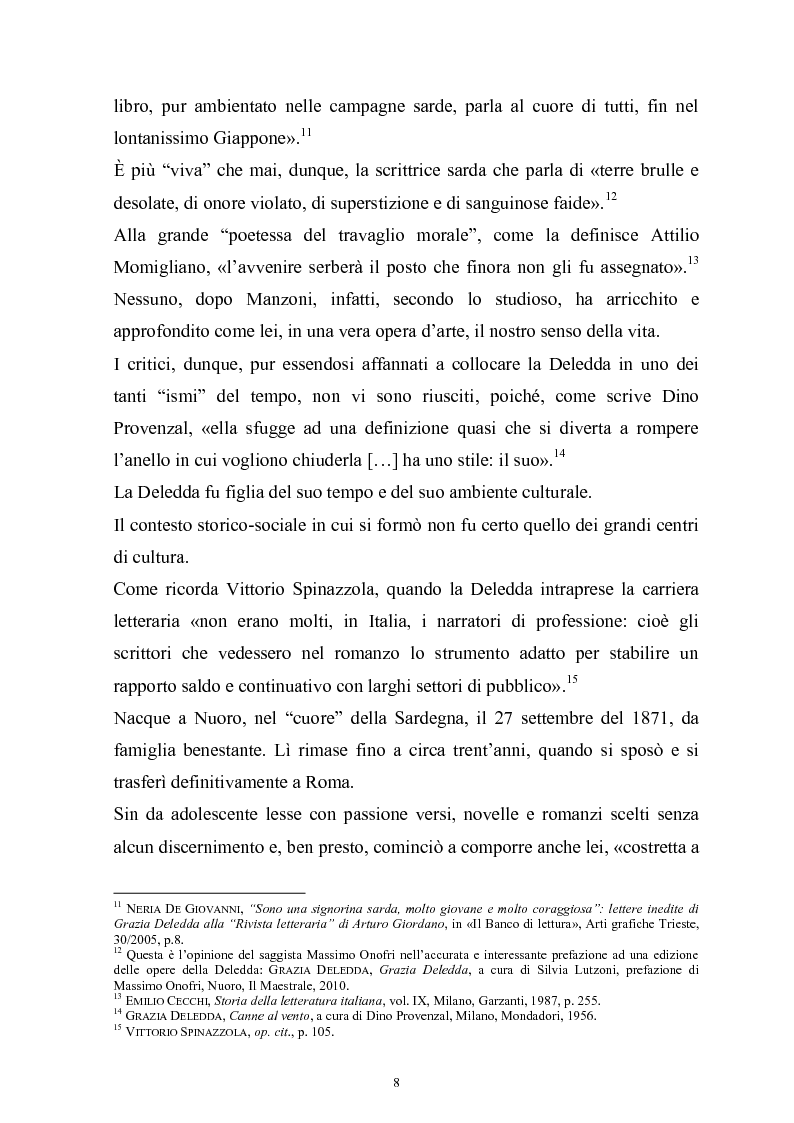 Anteprima della tesi: Grazia Deledda e la terza pagina del "Corriere della Sera'" (1909-1936), Pagina 6