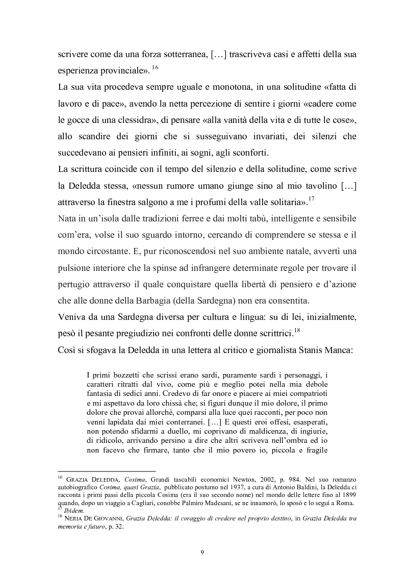 Anteprima della tesi: Grazia Deledda e la terza pagina del "Corriere della Sera'" (1909-1936), Pagina 7
