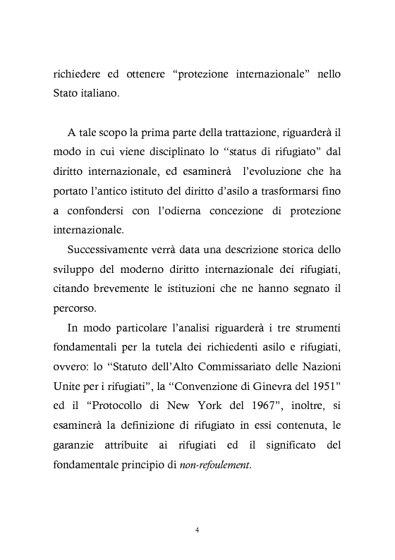 Anteprima della tesi: Diritto d'asilo: riconoscimento dello status di rifugiato ai migranti LGBT (Lesbiche, Gay, Bisessuali e Transgender), Pagina 5