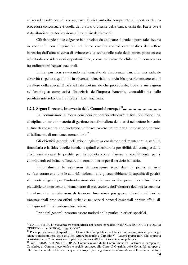 Anteprima della tesi: Analisi della disciplina europea in materia di gestione delle crisi transfrontaliere nel settore bancario: diritto vigente e prospettive di riforma, Pagina 8