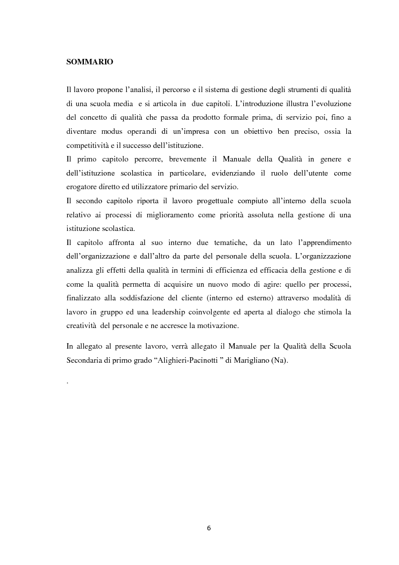 Anteprima della tesi: Il sistema di gestione della Qualità, Pagina 4