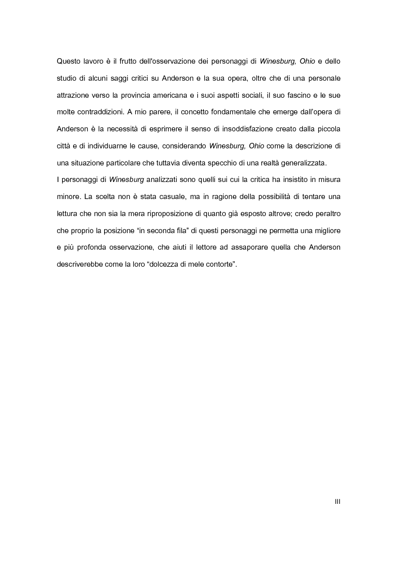 Anteprima della tesi: La Smalltown in ''Winesburg, Ohio'' di Sherwood Anderson, Pagina 4