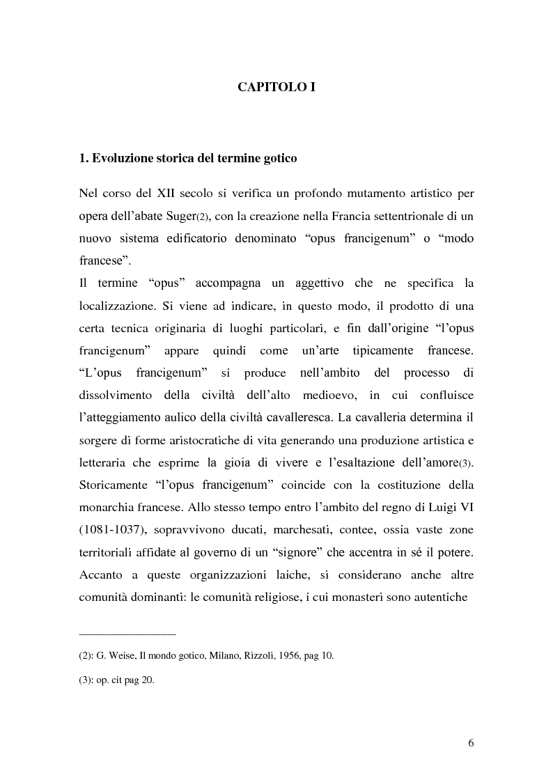 Anteprima della tesi: Il gotico: interpretazione di una nozione periodizzante, Pagina 7