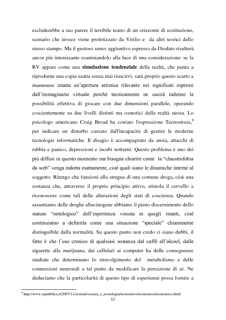 Estratto dalla tesi: L'interazione del soggetto con il Cyberspazio. L'asse Lévy - Zizek - Lacan