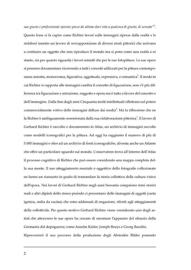 Anteprima della tesi: Gerhard Richter - L'astrazione nella figurazione, Pagina 4