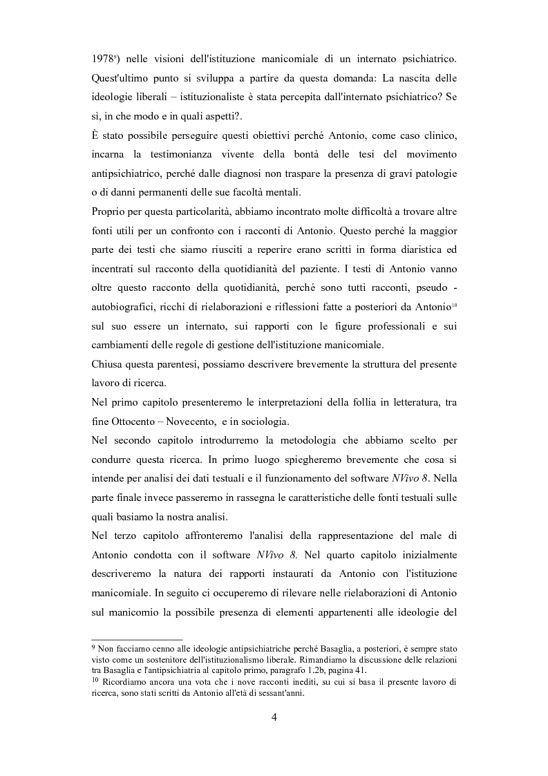 Anteprima della tesi: Narrare il disordine: una rappresentazione della follia attraverso i racconti di una mente perduta, Pagina 5