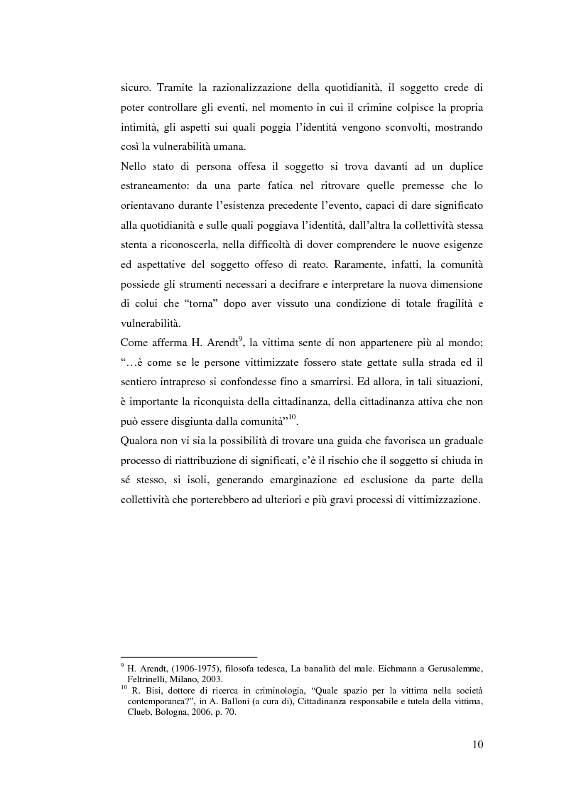 Anteprima della tesi: La vittima: aspetti psicologici e giuridici. Il caso di Natascha Kampusch, Pagina 11