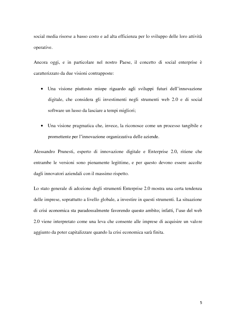 Anteprima della tesi: L'azienda e l'evoluzione dei modelli di business nell'era della partecipazione digitale: il caso Telecom, Pagina 6