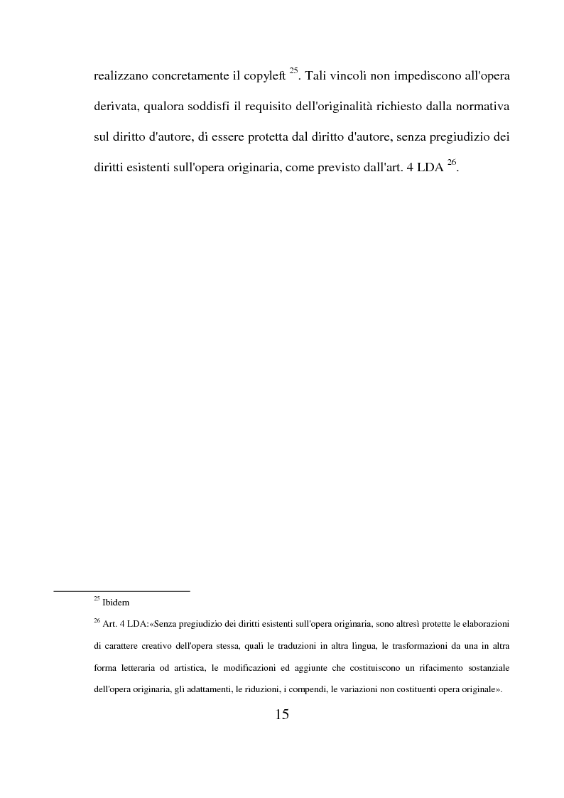 Anteprima della tesi: Sfruttamento dell'opera mediante licenza del diritto d'autore, Pagina 16