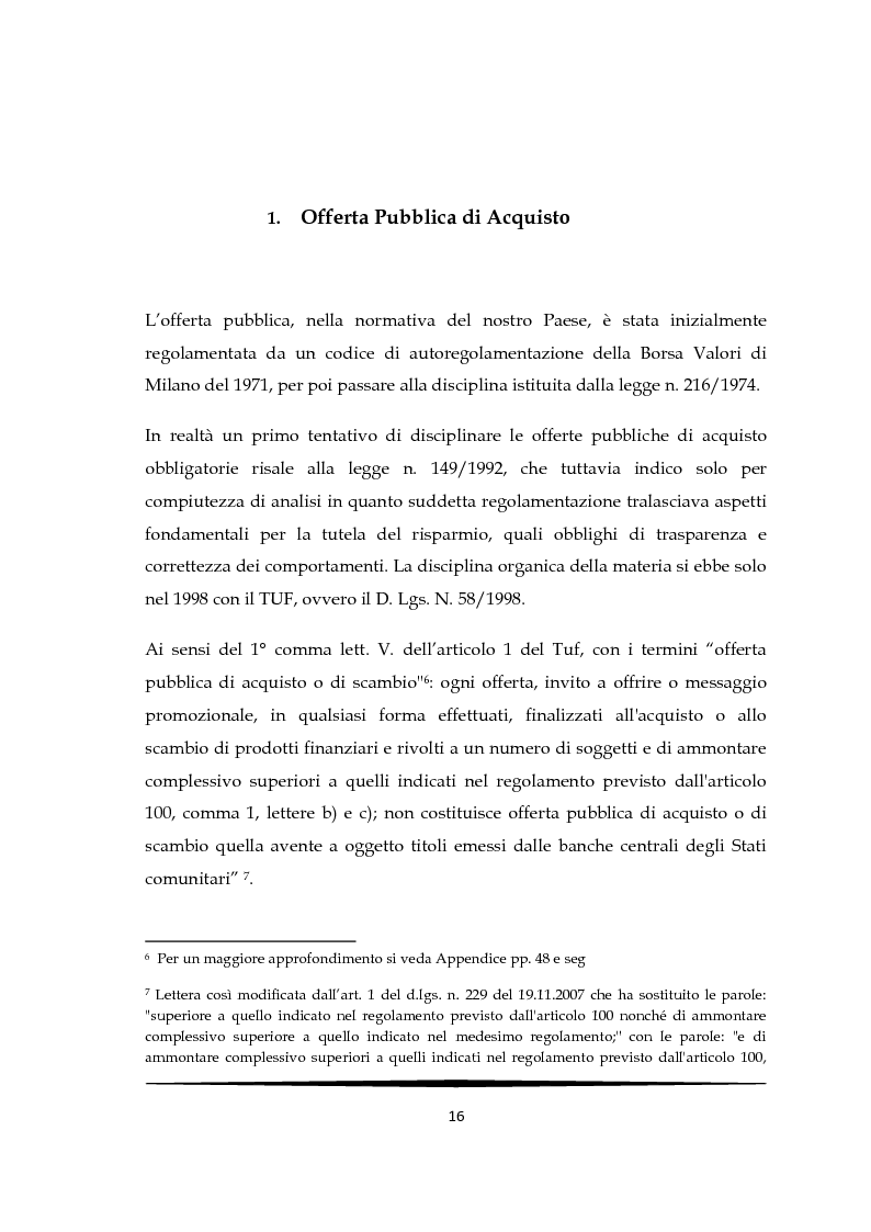 Anteprima della tesi: I takeover e i nuovi orizzonti delle tecniche di difesa: il caso Parmalat, Pagina 9