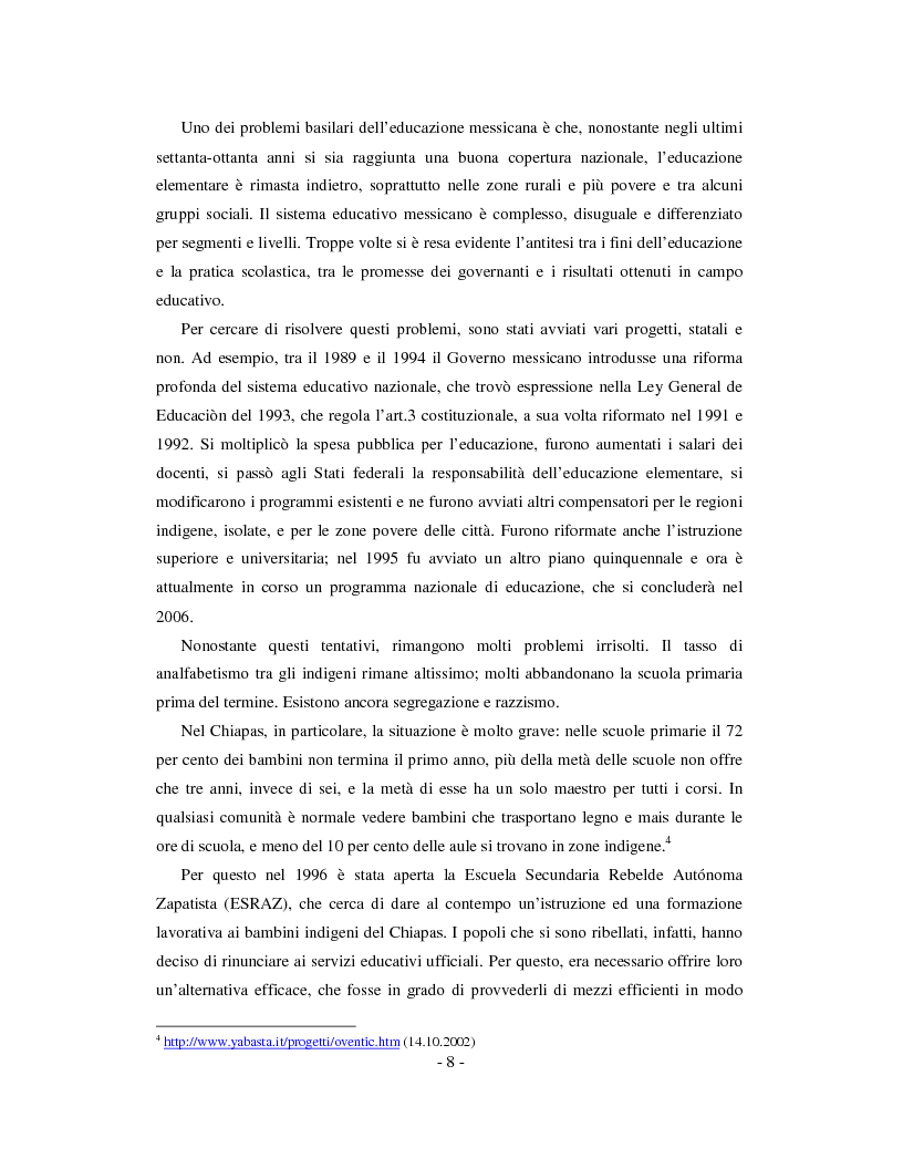Anteprima della tesi: Il problema educativo in Messico: profilo storico e progetti di riforma, Pagina 6