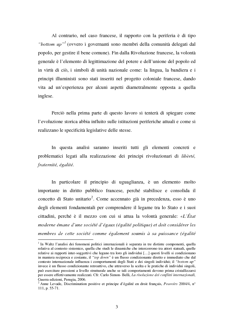 Anteprima della tesi: ''L’identità è mobile…''. L’esperienza costituzionale dei territori dell’Oltremare francese nel contesto Europeo, Pagina 3