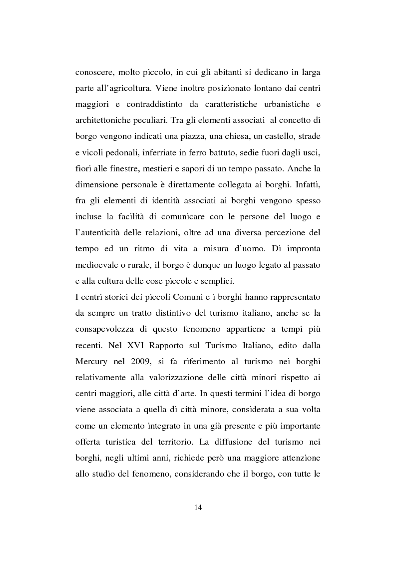 Anteprima della tesi: Il Turismo nei borghi: l'esperienza dei borghi di Santo Stefano di Sessanio e Castel del Monte, Pagina 9