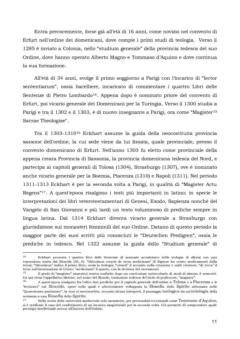 Estratto dalla tesi: Meister Eckhart, modello mistico cristiano