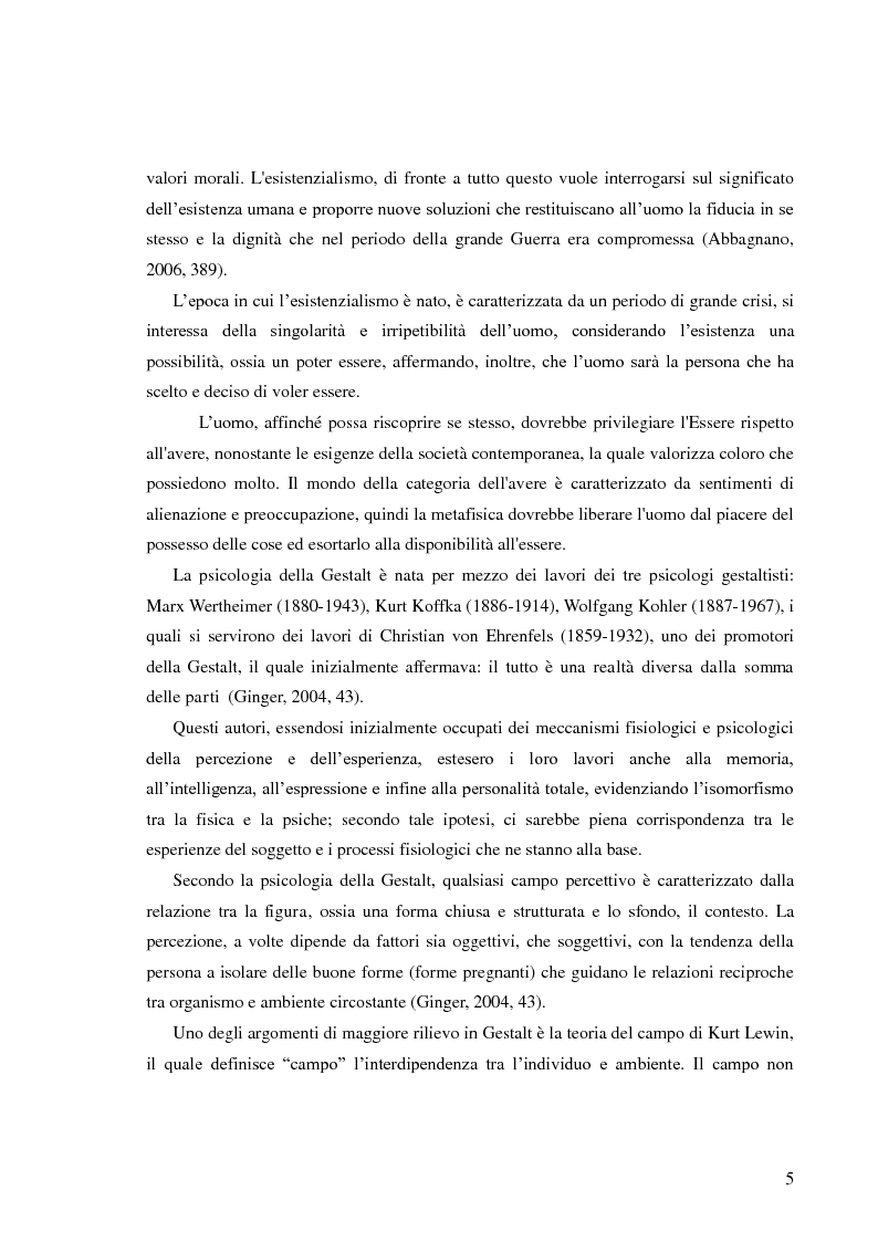 Anteprima della tesi: Il valore della consapevolezza nella Terapia della Gestalt, Pagina 6