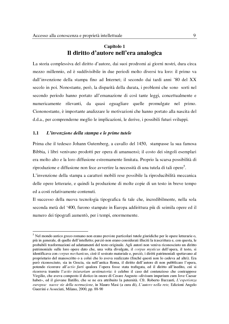 Anteprima della tesi: Accesso alla conoscenza e proprietà intellettuale, Pagina 6