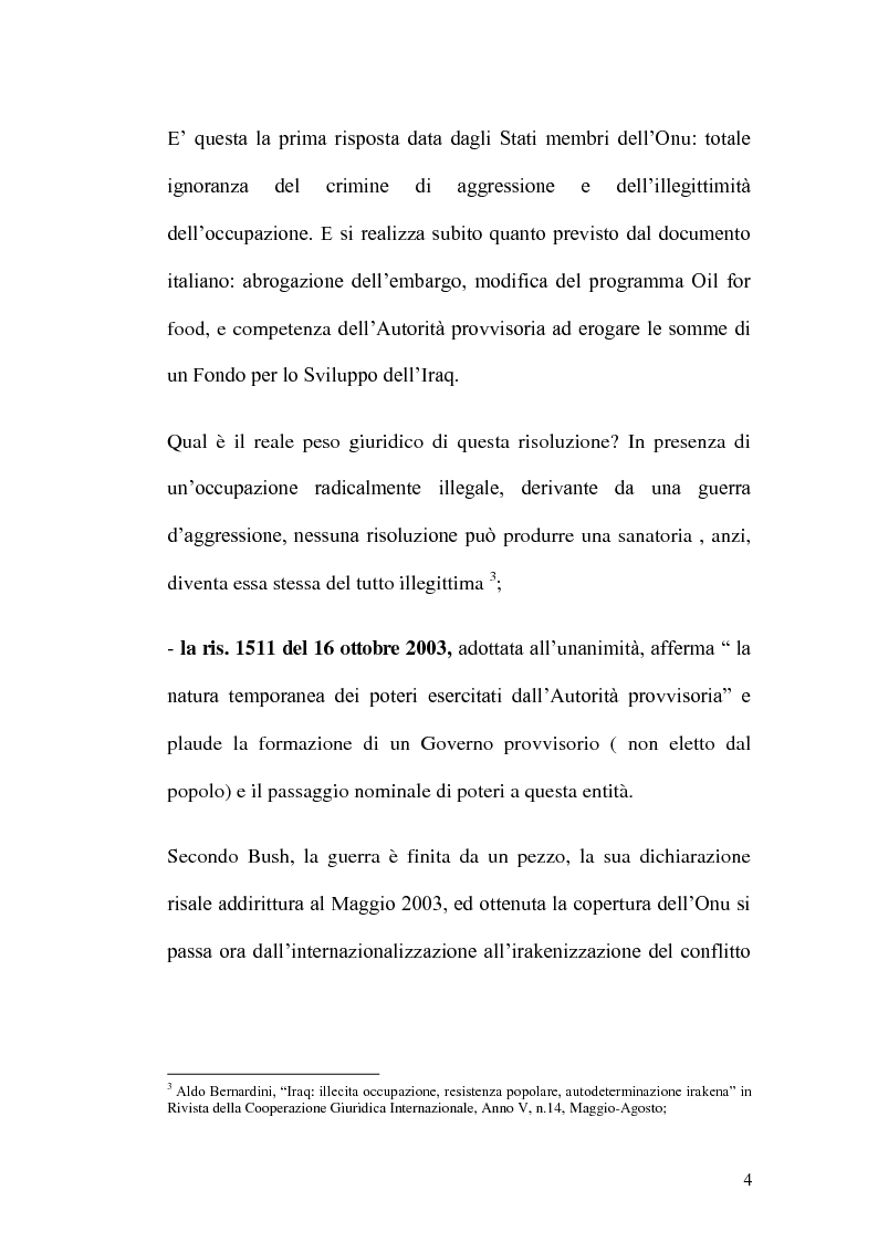 Anteprima della tesi: Quale legittimità internazionale in Iraq?, Pagina 5