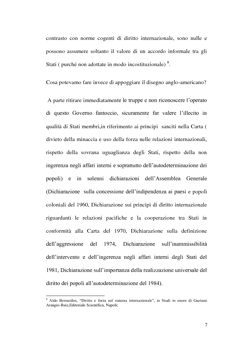 Anteprima della tesi: Quale legittimità internazionale in Iraq?, Pagina 8