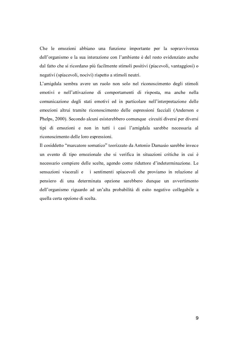 Anteprima della tesi: Psicologia della comunicazione: rilevazioni quantitative di processi emotivi, attentivi, percettivi., Pagina 10