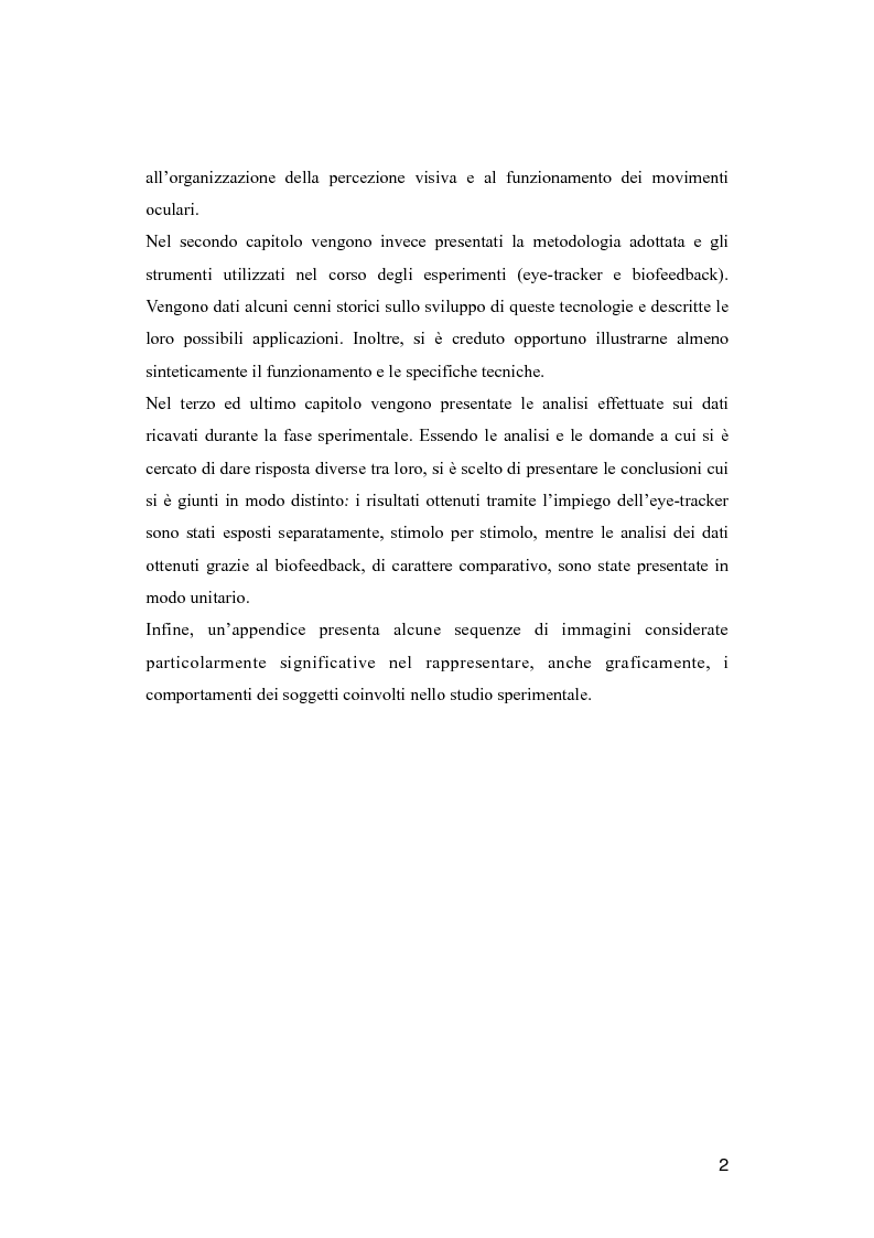Anteprima della tesi: Psicologia della comunicazione: rilevazioni quantitative di processi emotivi, attentivi, percettivi., Pagina 3