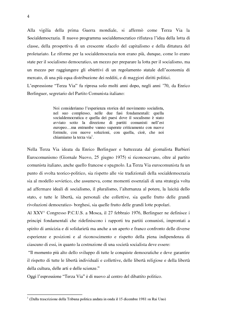 Anteprima della tesi: Sulla “Terza Via” problemi di identificazione e definizione, Pagina 3