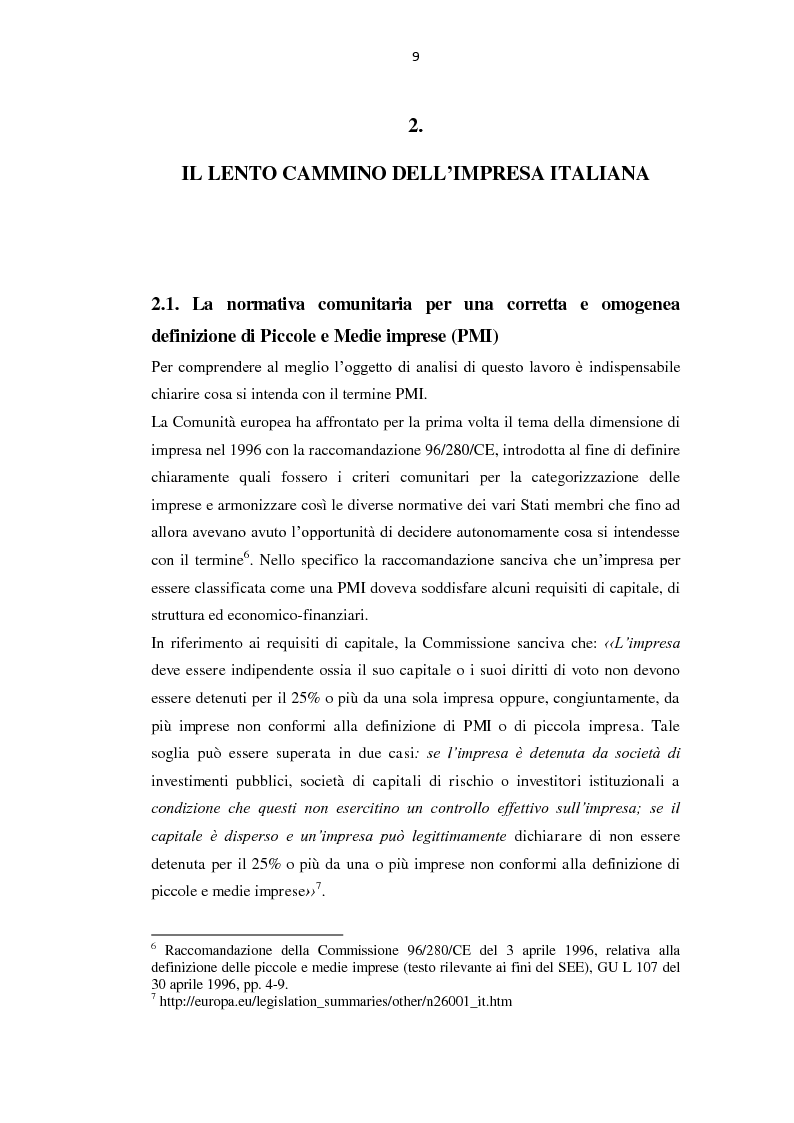 Anteprima della tesi: PMI: attori emergenti nello scenario internazionale, Pagina 7