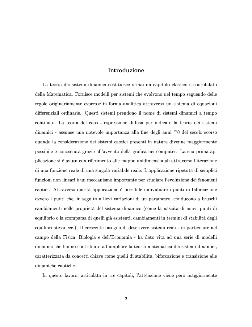 Anteprima della tesi: Sistemi dinamici e mercati finanziari, Pagina 2