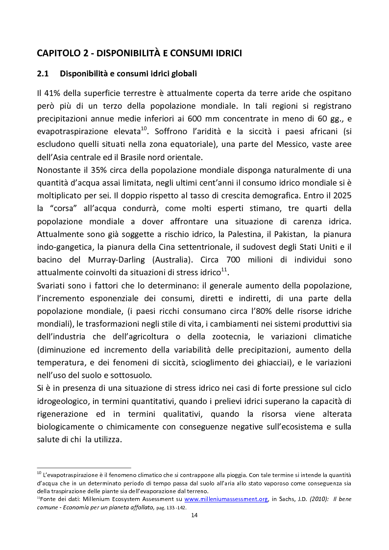 Estratto dalla tesi: Il Servizio Idrico Integrato