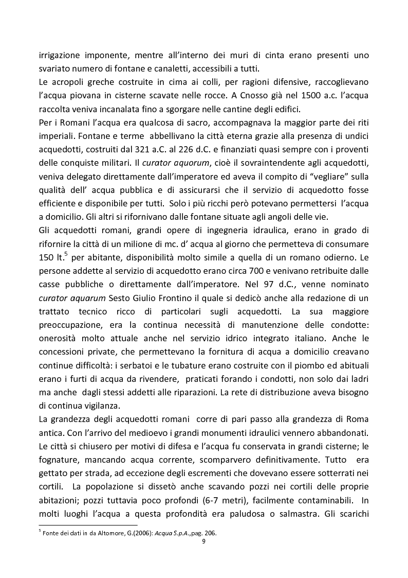 Anteprima della tesi: Il Servizio Idrico Integrato, Pagina 10