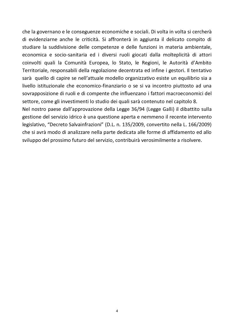 Anteprima della tesi: Il Servizio Idrico Integrato, Pagina 5