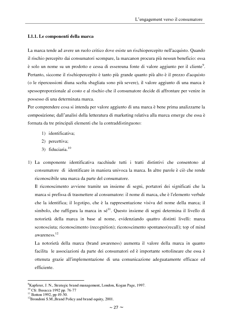 Anteprima della tesi: L'engagement del consumatore verso la marca:la prospettiva del mercato della comunicazione., Pagina 10