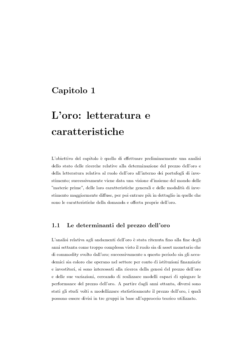 Anteprima della tesi: L'investimento in oro a protezione dell'inflazione, Pagina 4
