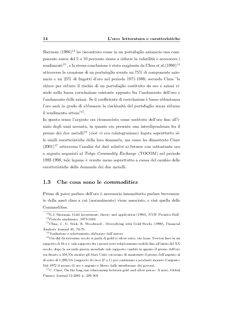 Anteprima della tesi: L'investimento in oro a protezione dell'inflazione, Pagina 9