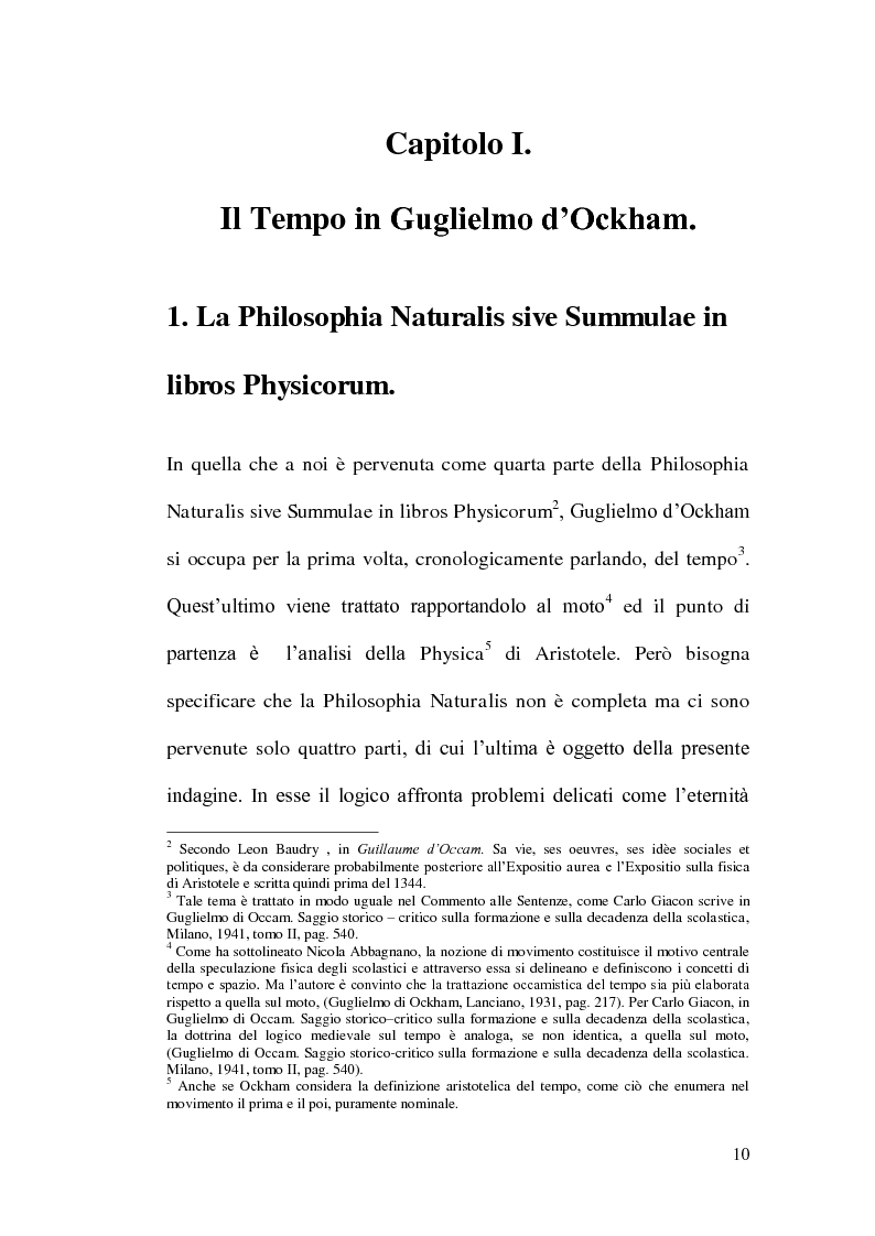 Anteprima della tesi: Logica del tempo in Guglielmo di Ockham e Arthur Norman Prior, Pagina 8