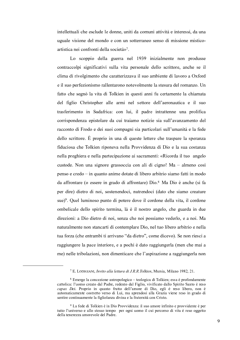 Anteprima della tesi: Il Signore Degli Anelli di J. R. R. Tolkien: un'analisi antropologica e teologica, Pagina 8