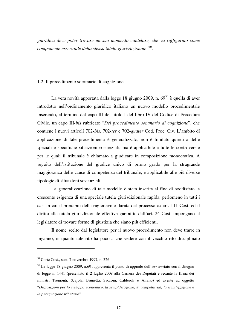 Anteprima della tesi: Analisi del nuovo processo sommario di cognizione, Pagina 13