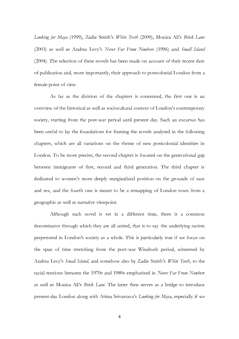 Anteprima della tesi: Living London, Living Between the Lines: Negotiating New Identities in the Postcolonial City, Pagina 4
