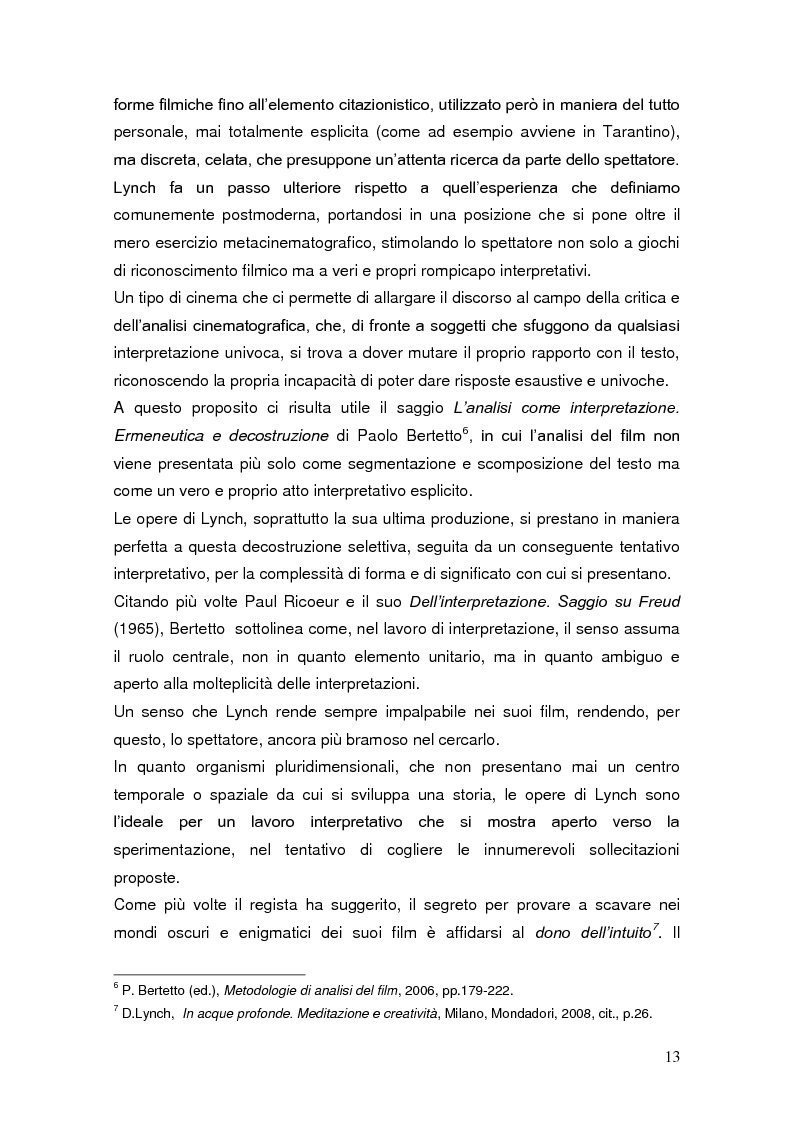 Anteprima della tesi: Il poliformismo narrativo e linguistico in INLAND EMPIRE di David Lynch, Pagina 12