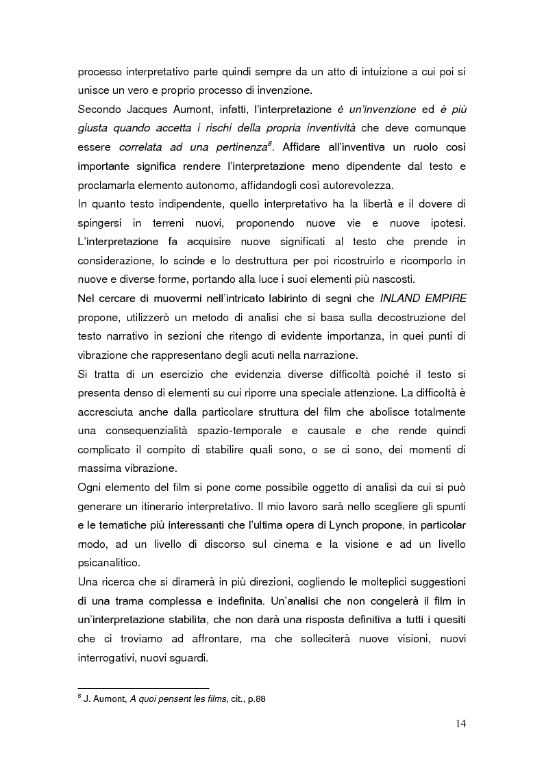 Anteprima della tesi: Il poliformismo narrativo e linguistico in INLAND EMPIRE di David Lynch, Pagina 13