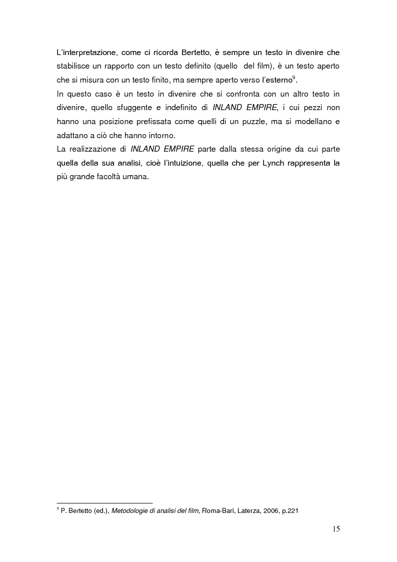 Anteprima della tesi: Il poliformismo narrativo e linguistico in INLAND EMPIRE di David Lynch, Pagina 14