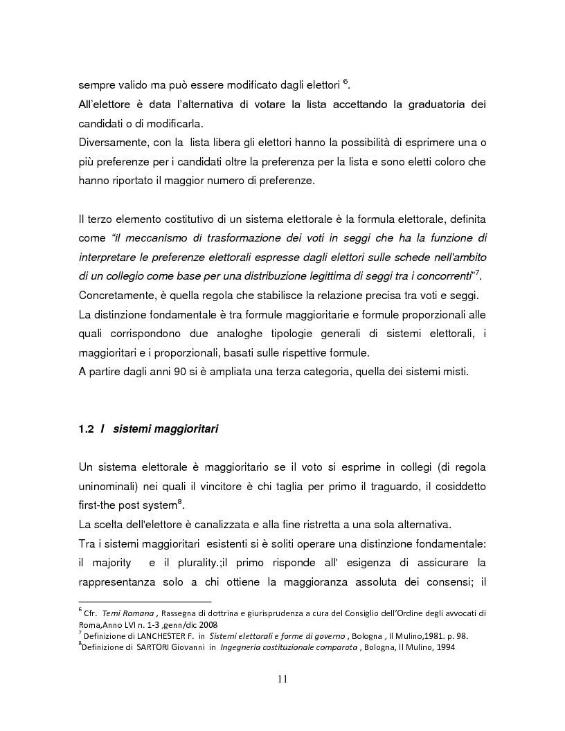 Anteprima della tesi: Leggi elettorali e sistema costituzionale italiano, Pagina 10