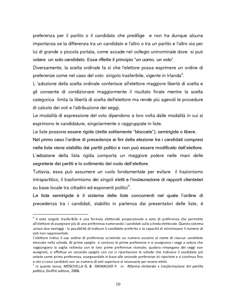Anteprima della tesi: Leggi elettorali e sistema costituzionale italiano, Pagina 9