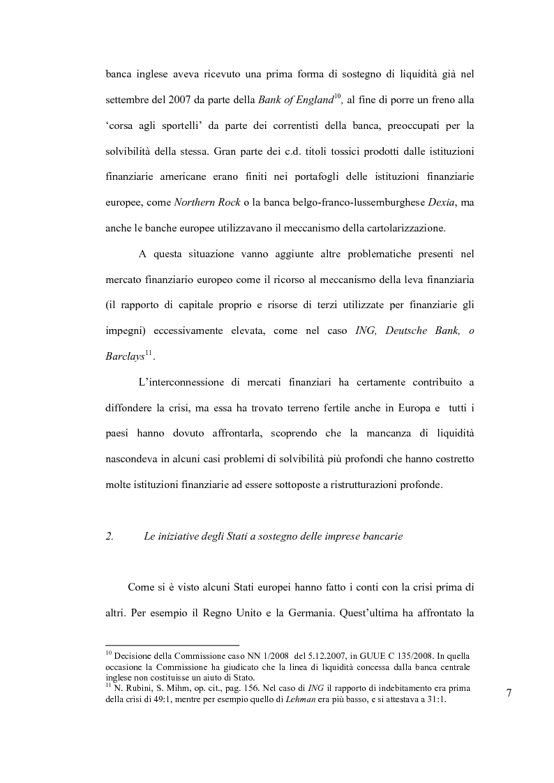 Anteprima della tesi: Crisi economico - finanziaria e aiuti alle imprese nel diritto europeo, Pagina 5