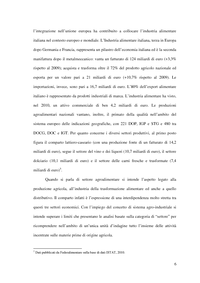 Anteprima della tesi: Strategie commerciali per le piccole e medie imprese nel settore Food. Caso in esame: Salumificio Santoro S.r.l., Pagina 7