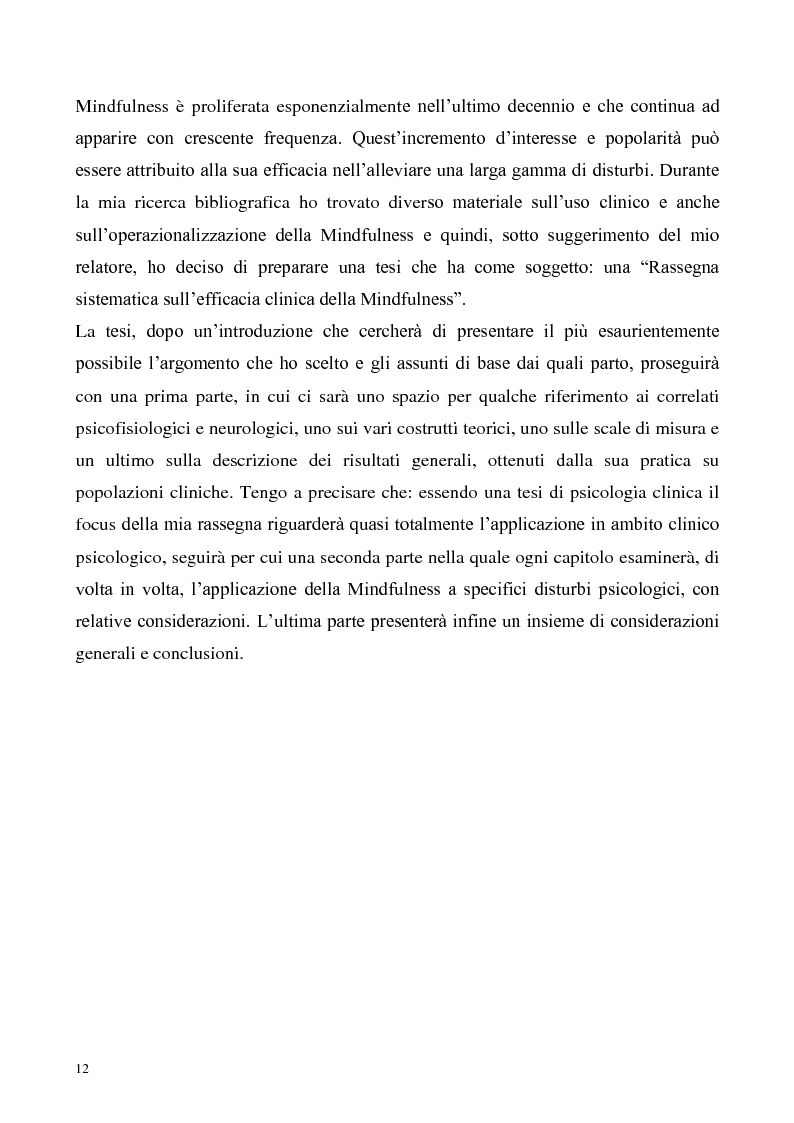 Anteprima della tesi: Mindfulness: rassegna sistematica sull'efficacia clinica, Pagina 11