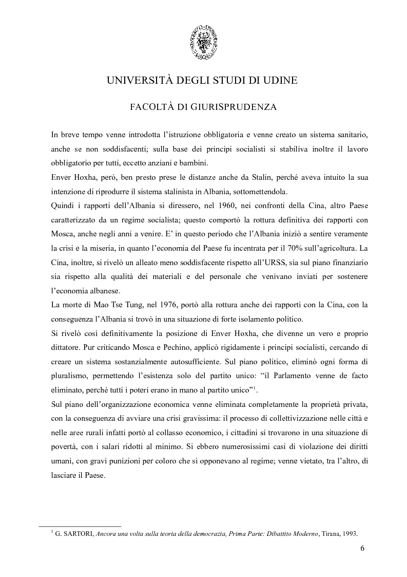Anteprima della tesi: La forma di governo albanese, Pagina 3
